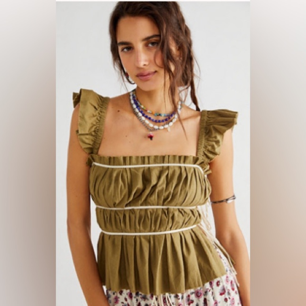 Free People Claud Corset top in Curly Willow NWT Size Medium